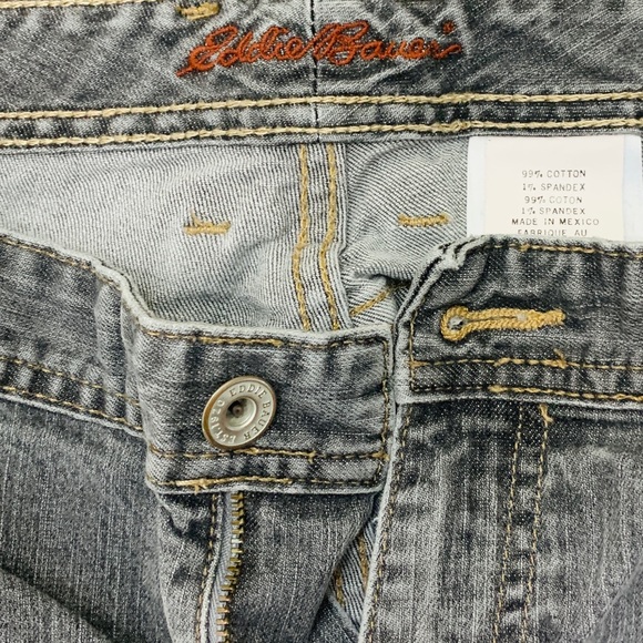 EDDIE BAUER Classic Fit Denim Jeans Boot Cut 14 Short Gray Wash - Picture 5 of 8